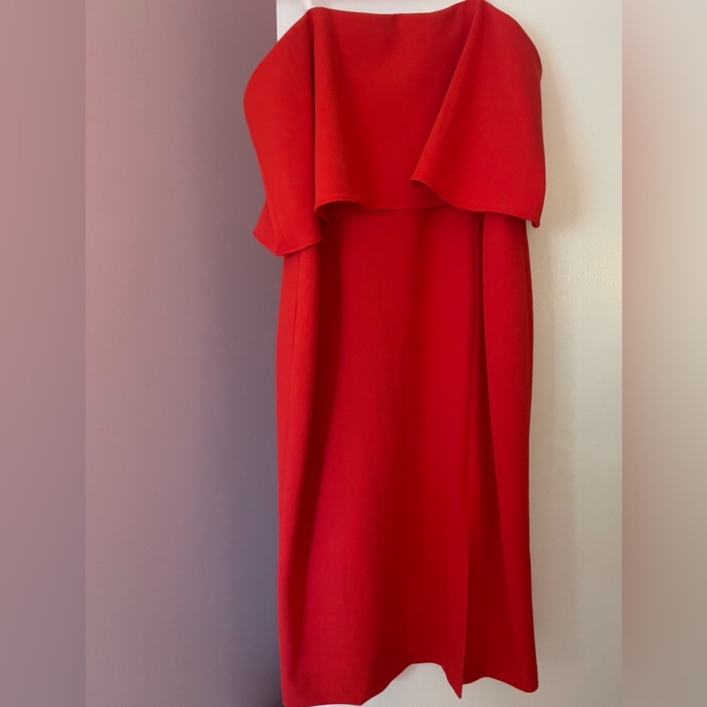 Donna Morgan Size 16 Red Strapless Dress